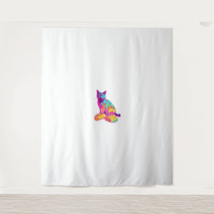 Bread Meowphosis – Glitchy Funny Cat Meme Tapestry