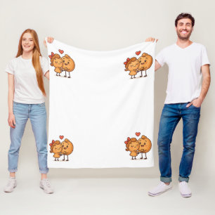 Bread of Love – Cute & Unique Cartoon Design Fleece Blanket