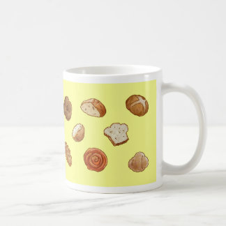 Bread & pastry pattern mug - yellow