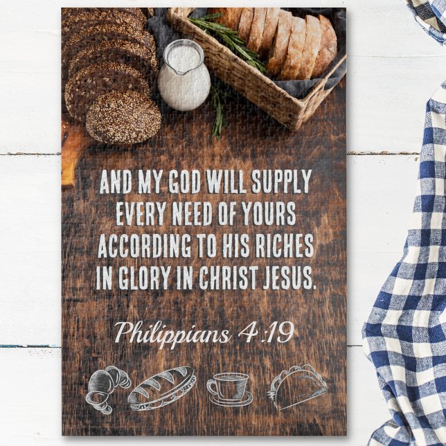 Bread | Philippians 4:19 Bible Verse 20 x 30 Jigsaw Puzzle (Creator Uploaded)