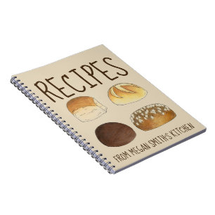 Bread Rolls Recipes Personalised Cooking Kitchen Notebook