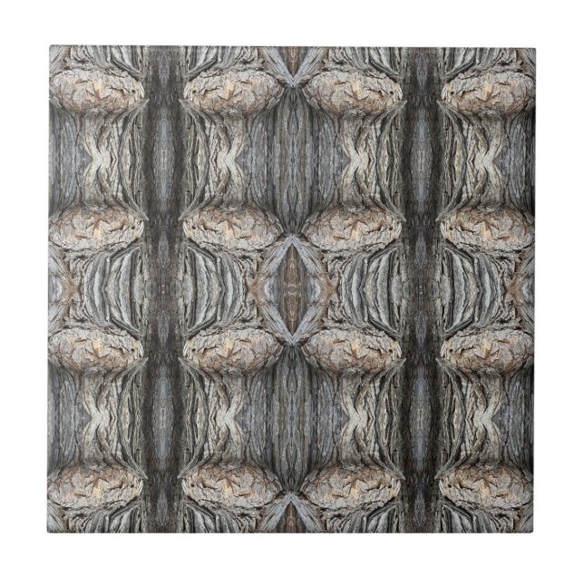 Bread Tree Bark Patterned 4.25 Square Ceramic Tile (Front)