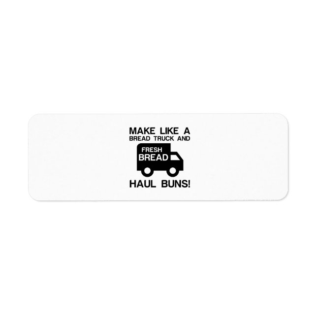 Bread Truck Haul Return Address Label (Front)