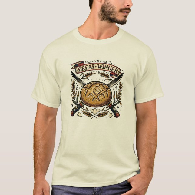  Bread Winner Sourdough Tattoo Flash Funny Baker  T-Shirt (Front)