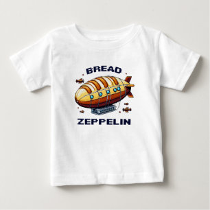 Bread Zeppelin - Pixel Art Airship Retro Design Baby T-Shirt