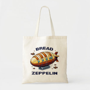 Bread Zeppelin Retro 8Bit Pixel Art Airship Design Tote Bag