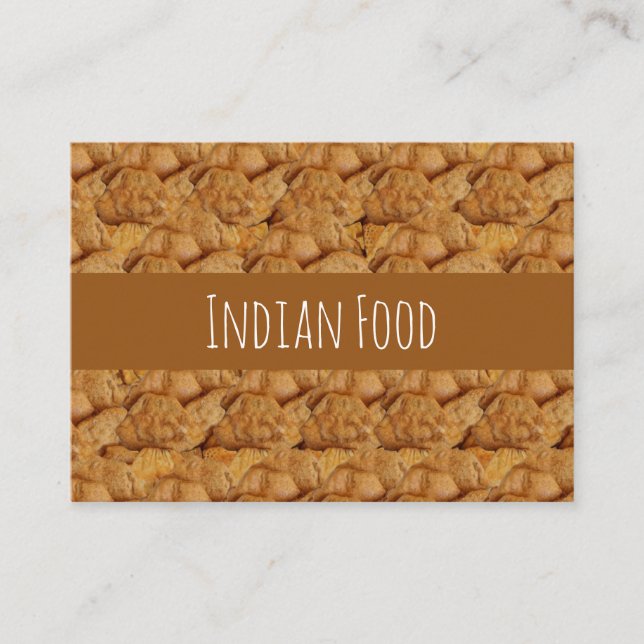 Breadfruit Fritters Indian Food  Business Card (Front)