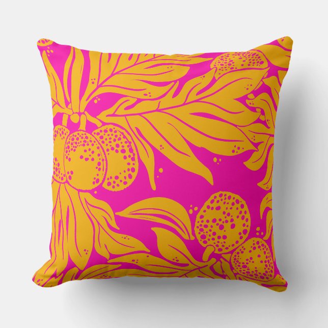 Breadfruit Pattern classic colour scheme Cushion (Front)
