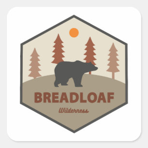 Breadloaf Wilderness Vermont Bear Square Sticker