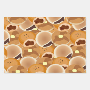 Breads and pancakes wrapping paper sheet