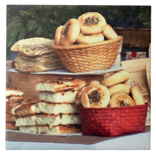 Breads at Farmer's Market Ceramic Tile