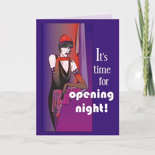Break a Leg on Opening Night, Flapper Card (Front)