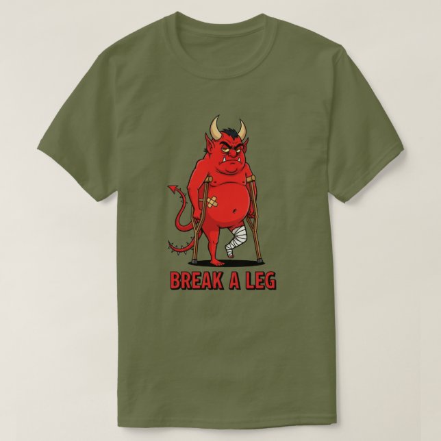 Break a Leg Red Devil T-Shirt (Design Front)