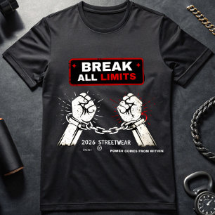 Break All Limits T-Shirt Motivational Gym Tee