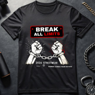 Break All Limits T-Shirt | Motivational Gym Tee | 