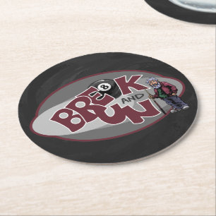 Break and Run Round Paper Coaster