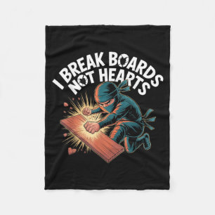 Break Boards Not Hearts Training Sparring Fleece Blanket