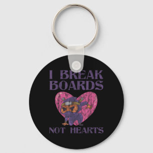 Break Boards Not Hearts Training Sparring Key Ring