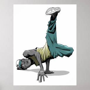break dance pose poster