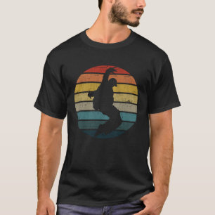 Break dance Silhouette On A Distressed Retro Sunse T-Shirt
