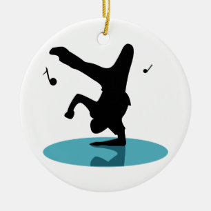Break Dancer Ceramic Ornament