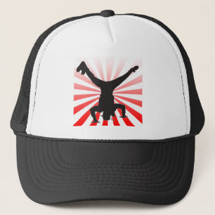 break dancing explosion trucker hat