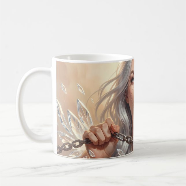Break Free Inner Strength Art Poster Coffee Mug (Left)