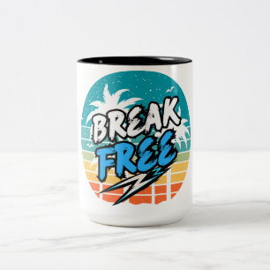 Break Free Retro Graphic Mug