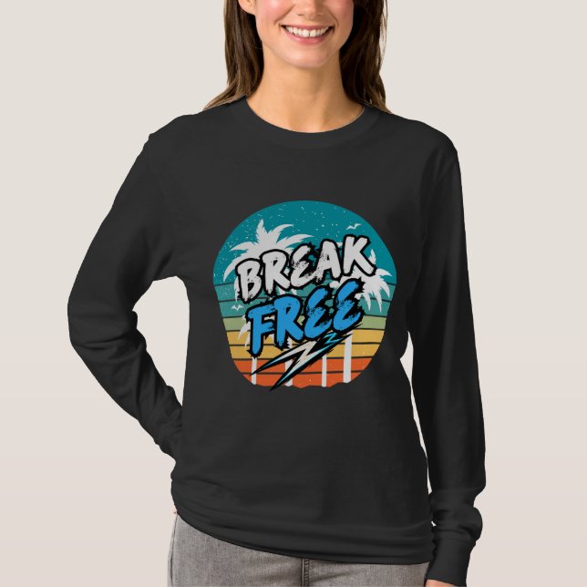Break Free Retro Long Sleeve T-Shirt (Front)