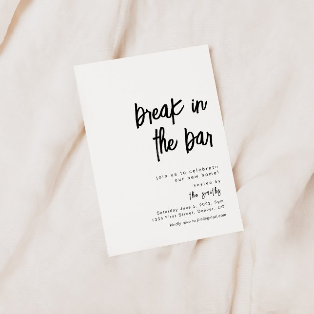 Break in the Bar Housewarming Invitation (Creator Uploaded)