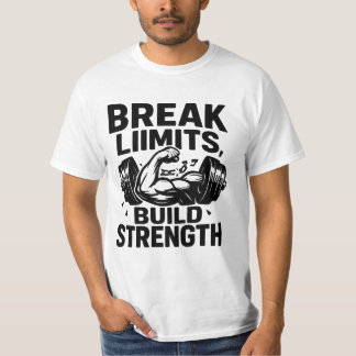 Break Limits Build Strength | Men’s Motivational T-Shirt