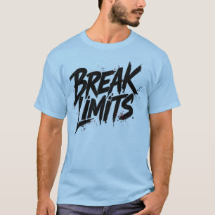 Break Limits Men T Shirt Motivational Minimal Typo