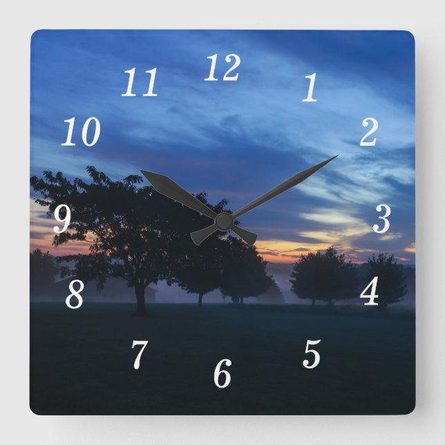 Break Of Dawn And Fog Wall Clock (Front)
