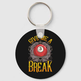 Break Shot Express The Billiards Plea  Key Ring
