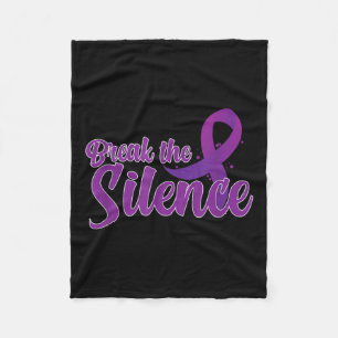 Break Silence Domestic Violence Support Awareness Fleece Blanket