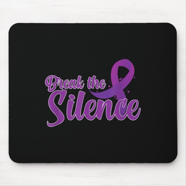 Break Silence Domestic Violence Support Awareness  Mouse Pad (Front)