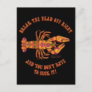 Break the Head Crawfish Postcard
