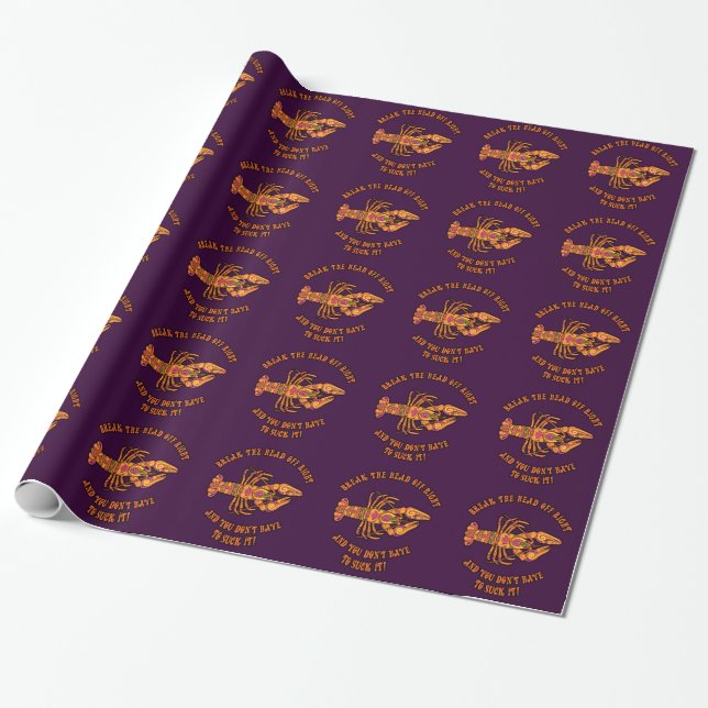 Break The Head Crawfish Wrapping Paper (Unrolled)