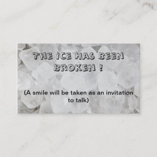 Break the ice dating business card