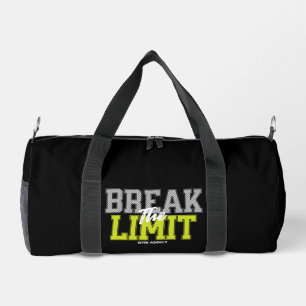 Break The Limit Gym Addict Motivational Fitness Duffle Bag
