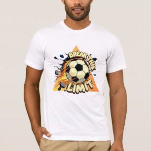 Break The Limit Soccer Ball Fire Goal Sports Motiv T-Shirt