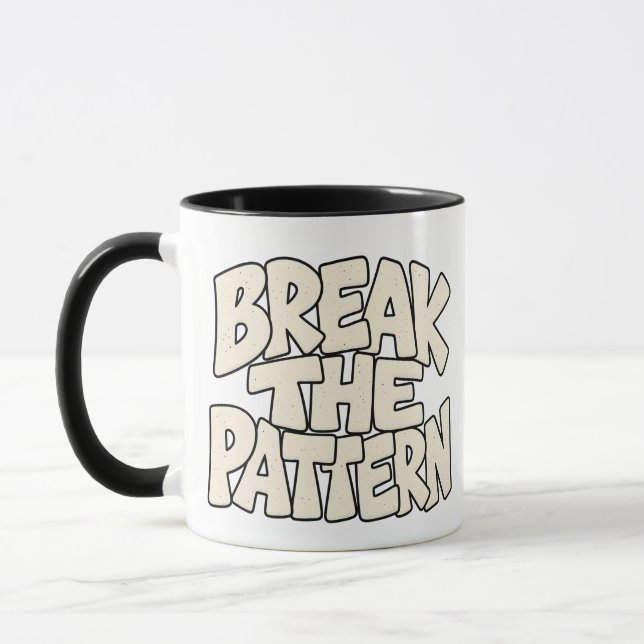 Break The Pattern — Disruptive Innovation Typogr Mug (Left)