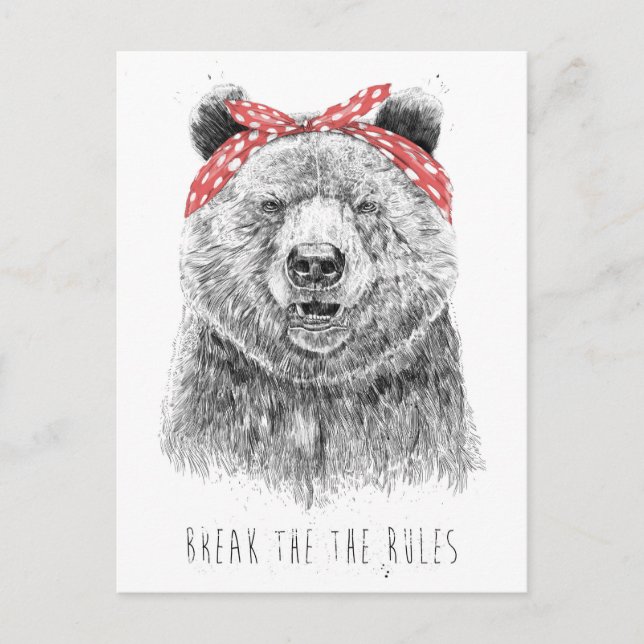 Break the rules postcard (Front)