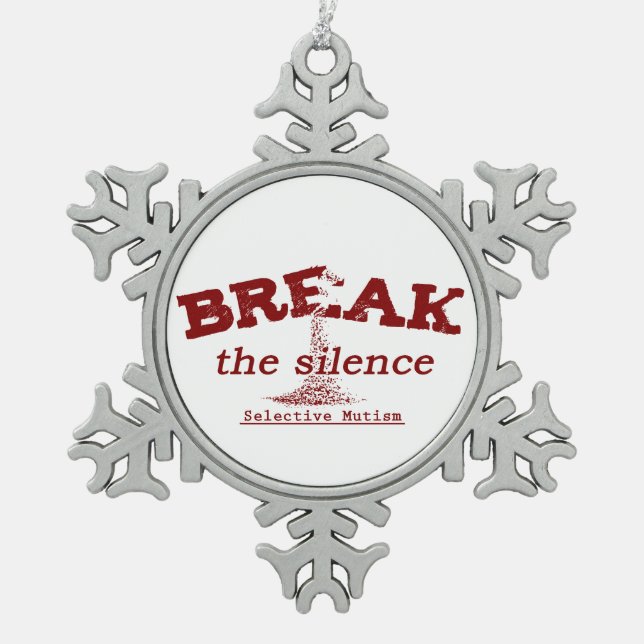 Break the Silence Ceramic Ornament (Front)