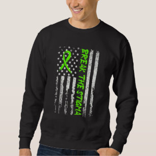 Break The Stigma  Green Mental Health Awareness Sweatshirt