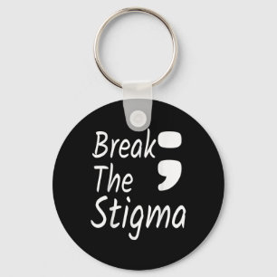 Break The Stigma Semicolon Suicide Prevention Awar Key Ring
