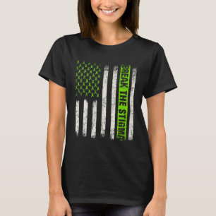 Break The Stigma US Flag Mental Health Awareness M T-Shirt