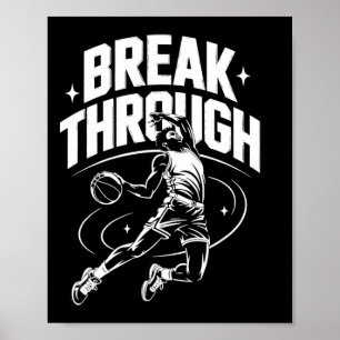 Break Through Inspiring Empowering Sports Athlete Poster