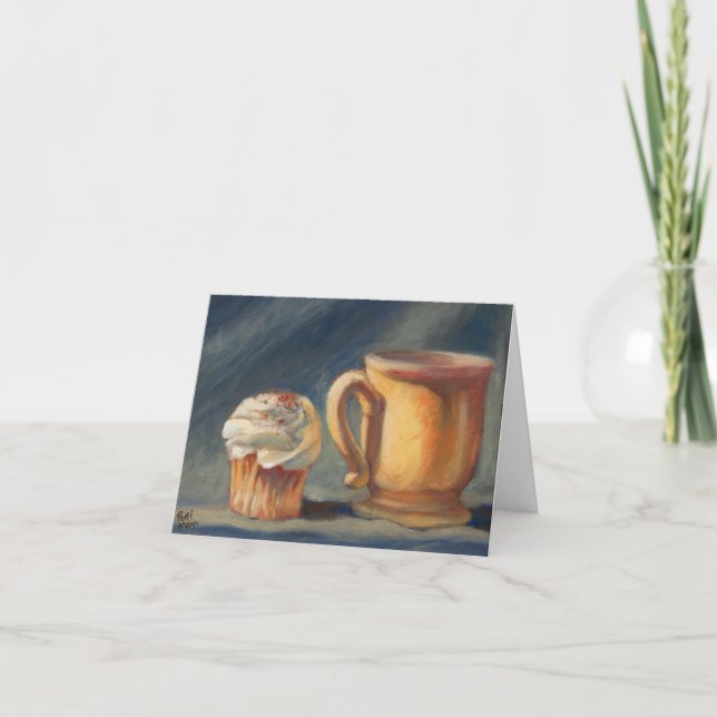 "Break Time", a coffee & cupcake greeting card (Front)