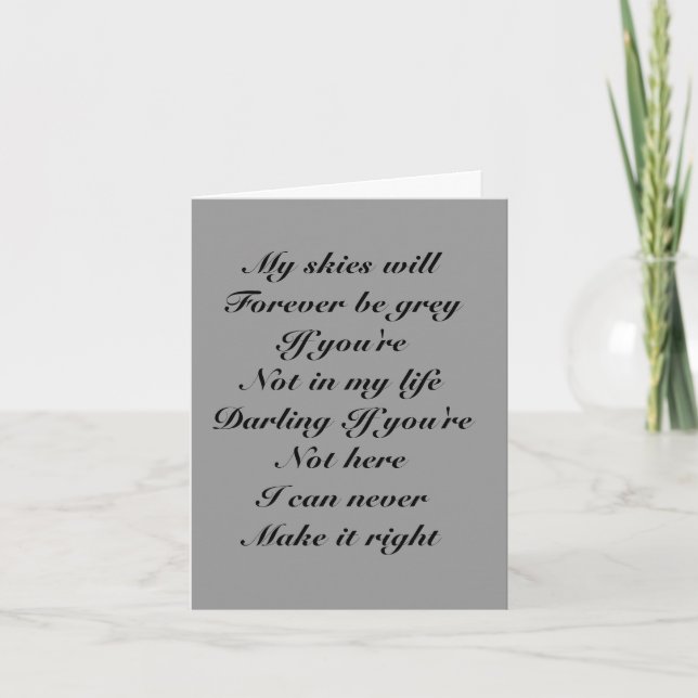 Break up  greeting card (Front)